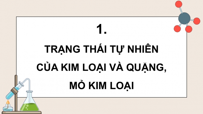 Giáo án điện tử Hoá học 12 chân trời Bài 15: Các phương pháp tách kim loại