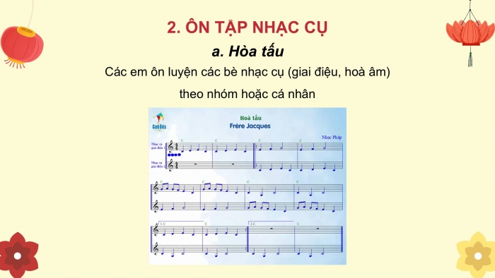 Giáo án PPT Âm nhạc 6 cánh diều Tiết 4: Ôn Bài đọc nhạc số 5, Ôn tập bài hoà tấu và bài tập tiết tấu, Ôn tập bài hát Mùa xuân em tới trường