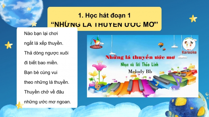 Giáo án PPT Âm nhạc 6 cánh diều Tiết 1: Hát bài Những lá thuyền ước mơ, Trải nghiệm và khám phá