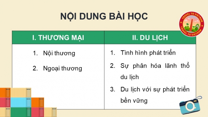 Giáo án điện tử Địa lí 12 cánh diều Bài 17: Thương mại và du lịch