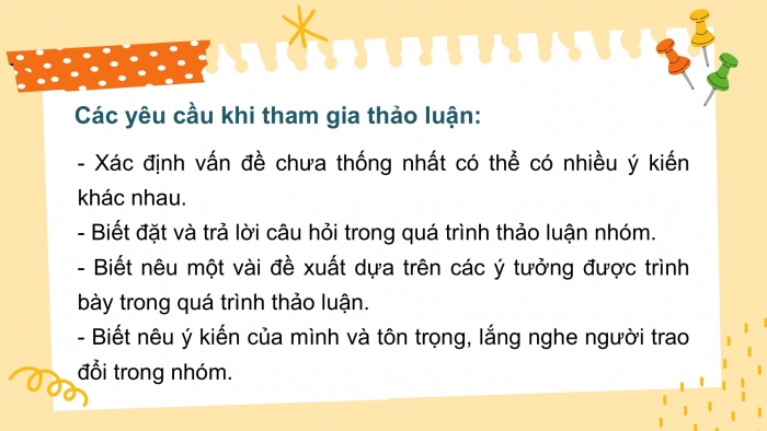 Giáo án PPT Ngữ văn 6 cánh diều Bài 9: Thảo luận nhóm về một vấn đề