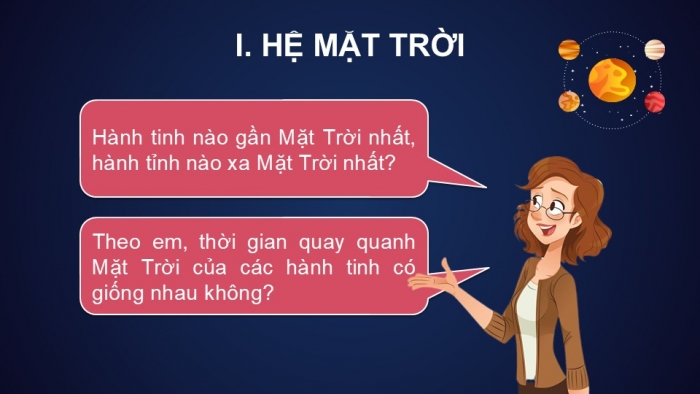 Giáo án PPT KHTN 6 kết nối Bài 54: Hệ Mặt Trời