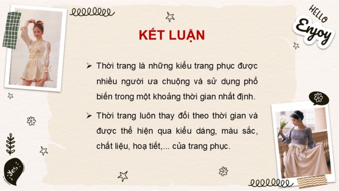 Giáo án PPT Công nghệ 6 chân trời Bài 8: Thời trang