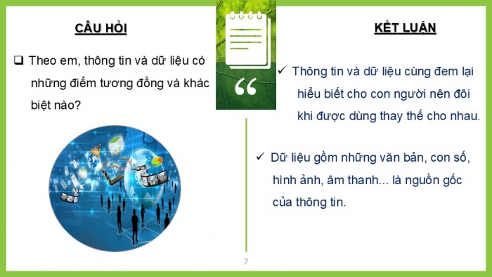 Giáo án PPT Tin học 6 kết nối Bài 1: Thông tin và dữ liệu