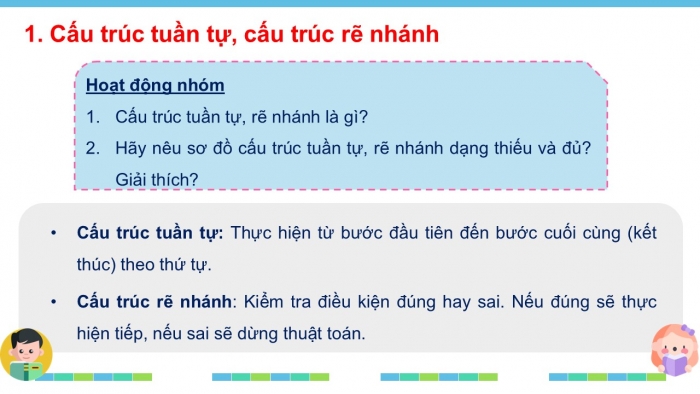 Giáo án PPT Tin học 6 kết nối Bài 16: Các cấu trúc điều khiển