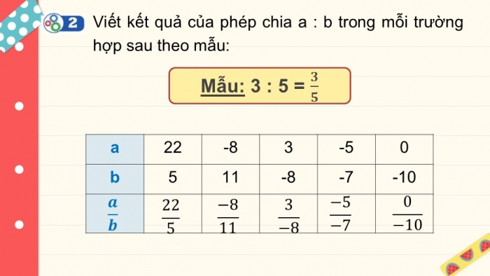 Giáo án PPT Toán 6 cánh diều Bài 1: Phân số với tử và mẫu là số nguyên