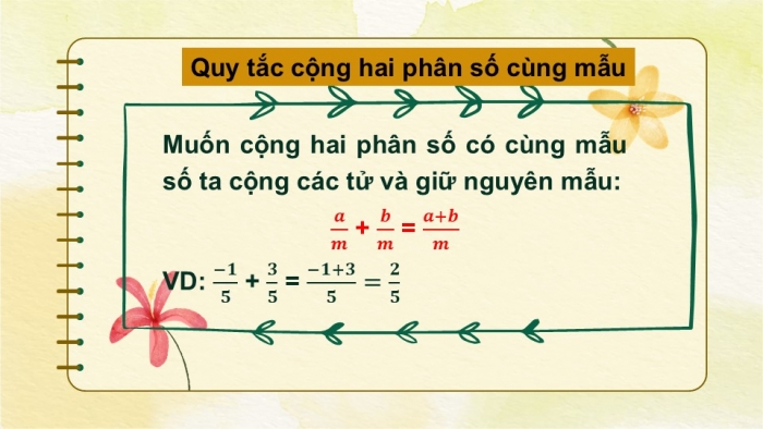 Giáo án PPT Toán 6 cánh diều Bài 3: Phép cộng, phép trừ phân số