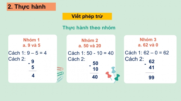 Giáo án PPT Toán 2 chân trời bài Số bị trừ – Số trừ – Hiệu