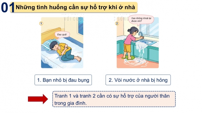 Giáo án PPT Đạo đức 2 kết nối Bài 11: Tìm kiếm sự hỗ trợ khi ở nhà