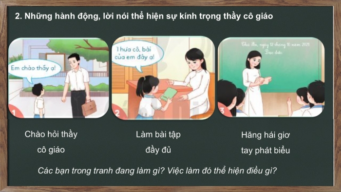 Giáo án PPT Đạo đức 2 cánh diều Bài 2: Kính trọng thầy cô giáo