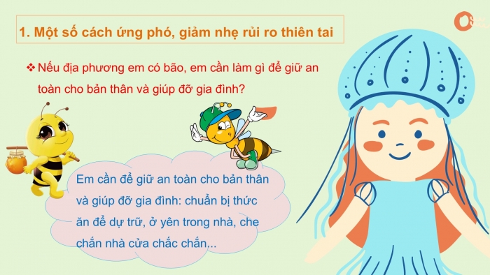 Giáo án PPT Tự nhiên và Xã hội 2 cánh diều Bài 21: Một số cách ứng phó, giảm nhẹ rủi ro thiên tai