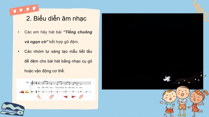 Giáo án PPT Âm nhạc 6 chân trời Tiết 6: Kí hiệu âm bằng hệ thống chữ cái Latin, Nhạc cụ thể hiện tiết tấu Bài thực hành số 2, Sáo recorder và Kèn phím Bài thực hành số 1