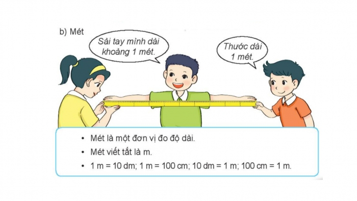 Giáo án PPT Toán 2 kết nối Bài 55: Đề-xi-mét. Mét. Ki-lô-mét