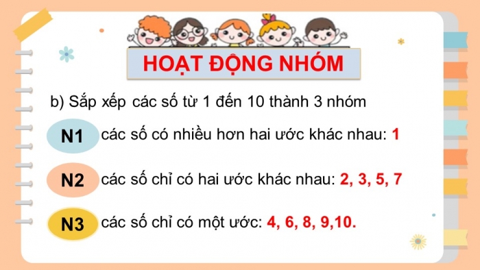 Giáo án PPT Toán 6 chân trời Bài 10: Số nguyên tố. Hợp số. Phân tích một số ra thừa số nguyên tố