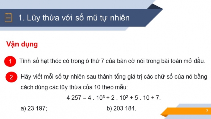 Giáo án PPT Toán 6 kết nối Bài 6: Luỹ thừa với số mũ tự nhiên