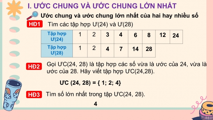 Giáo án PPT Toán 6 kết nối Bài 11: Ước chung. Ước chung lớn nhất