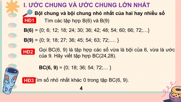 Giáo án PPT Toán 6 kết nối Bài 12: Bội chung. Bội chung nhỏ nhất