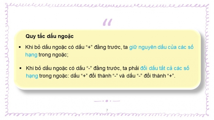 Giáo án PPT Toán 6 kết nối Bài 15: Quy tắc dấu ngoặc