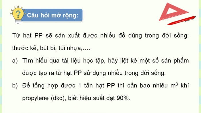 Giáo án điện tử KHTN 9 chân trời - Phân môn Hoá học Bài 30: Polymer (P2)