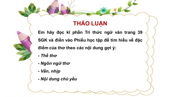 Giáo án PPT Ngữ văn 6 kết nối Bài 2: Giới thiệu bài học và Tri thức ngữ văn