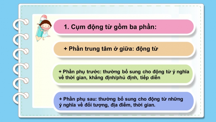 Giáo án PPT Ngữ văn 6 kết nối Bài 3: Cụm động từ và cụm tính từ