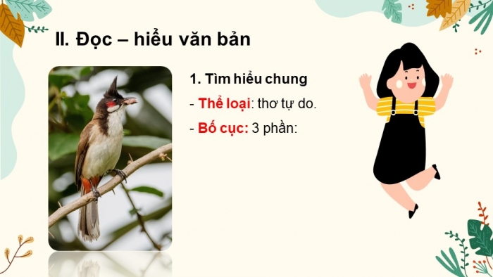 Giáo án PPT Ngữ văn 6 kết nối Bài 3: Con chào mào