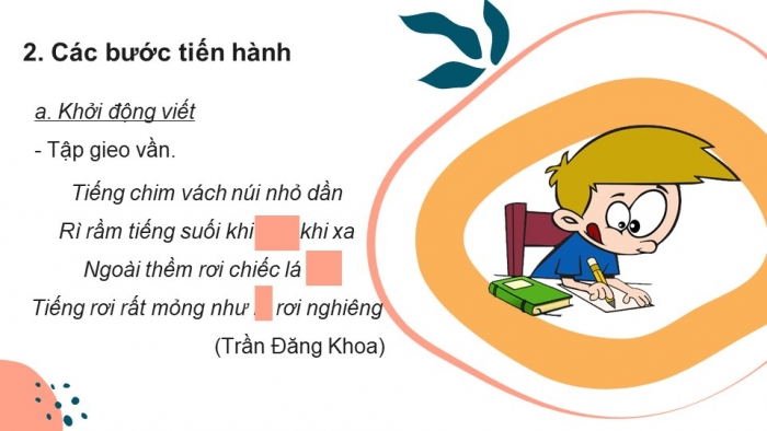 Giáo án PPT Ngữ văn 6 kết nối Bài 4: Tập làm một bài thơ lục bát, Viết đoạn văn thể hiện cảm xúc về một bài thơ lục bát