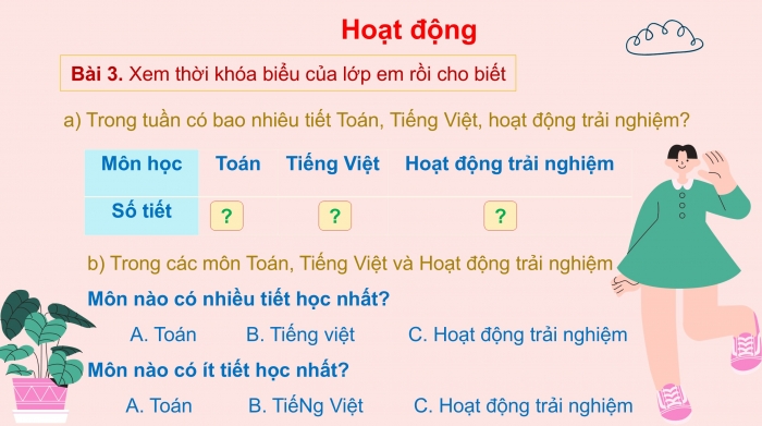 Giáo án PPT Toán 2 kết nối Bài 67: Thực hành và trải nghiệm thu thập, phân loại, kiểm đếm số liệu