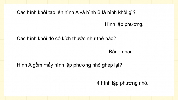 Giáo án điện tử Toán 5 cánh diều Bài 62: Thể tích của một hình