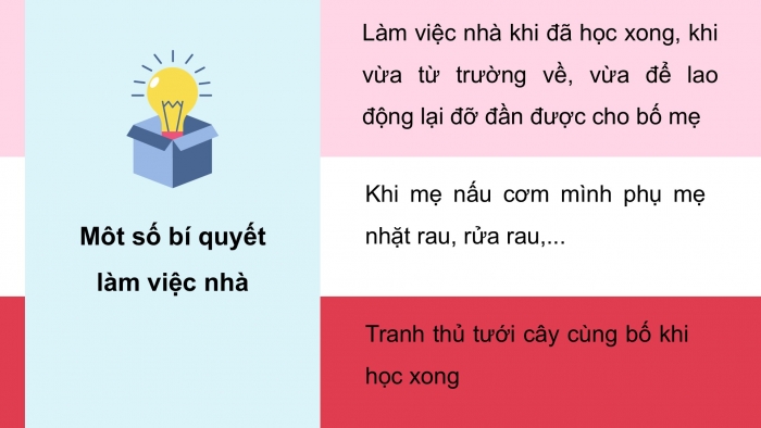 Giáo án PPT HĐTN 6 kết nối Tuần 20: Em làm việc nhà (tiếp)