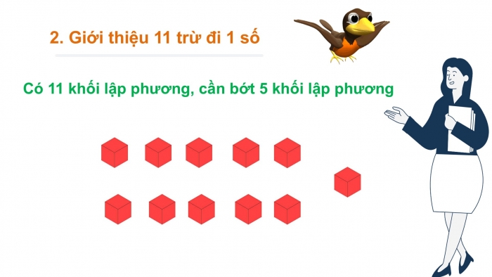 Giáo án PPT Toán 2 chân trời bài: 11 trừ đi một số