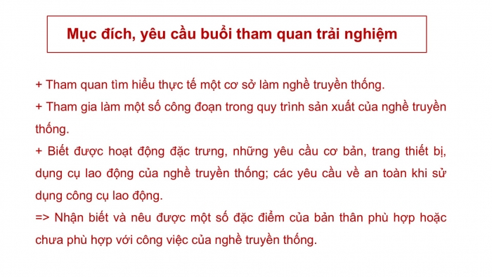 Giáo án PPT HĐTN 6 kết nối Tuần 31: Trải nghiệm nghề truyền thống