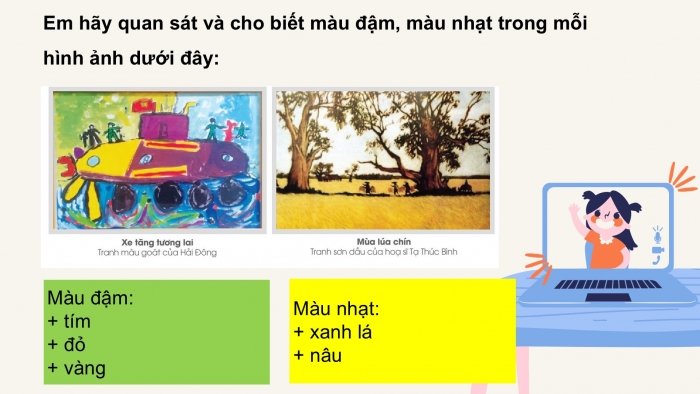 Giáo án PPT Mĩ thuật 2 cánh diều Bài 2: Màu đậm, màu nhạt