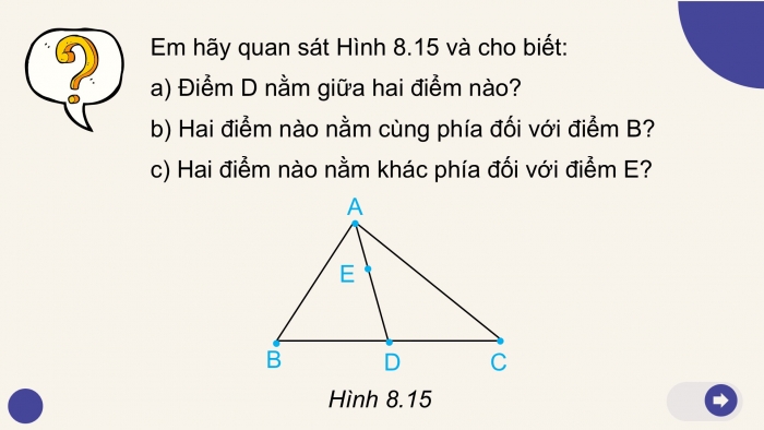 Giáo án PPT Toán 6 kết nối Bài 33: Điểm nằm giữa hai điểm. Tia