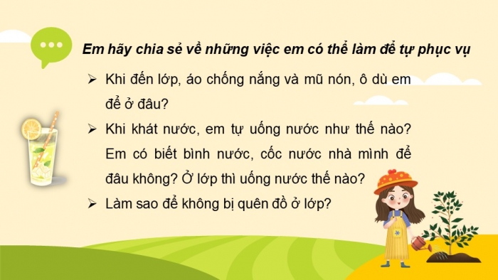 Giáo án PPT HĐTN 2 kết nối Tuần 13: Em tự làm lấy việc của mình