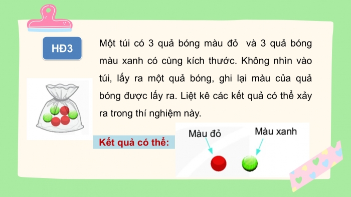 Giáo án PPT Toán 6 kết nối Bài 42: Kết quả có thể và sự kiện trong trò chơi, thí nghiệm