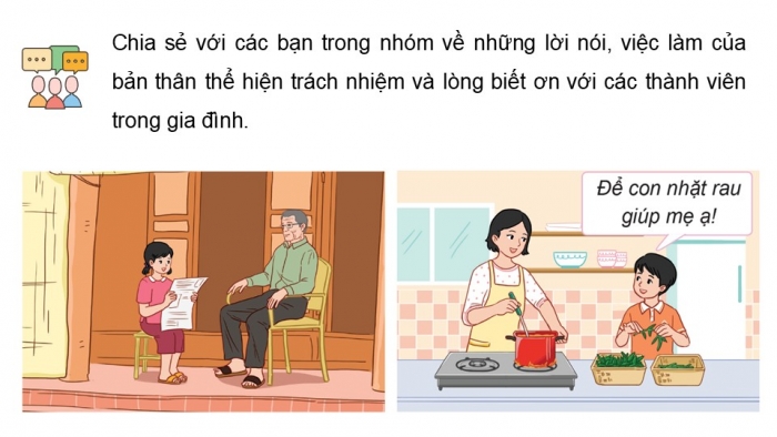 Giáo án điện tử Hoạt động trải nghiệm 5 cánh diều Chủ đề 7: Mái ấm gia đình - Tuần 25