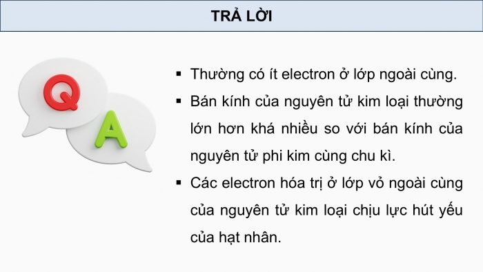 Giáo án điện tử Hóa học 12 cánh diều Bài 13: Cấu tạo và tính chất vật lí của kim loại