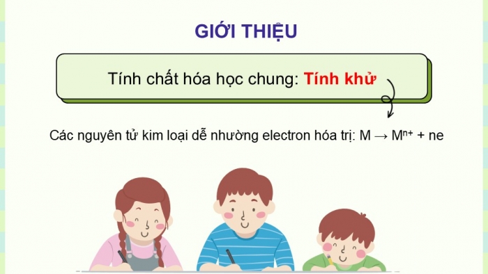 Giáo án điện tử Hóa học 12 cánh diều Bài 14: Tính chất hóa học của kim loại