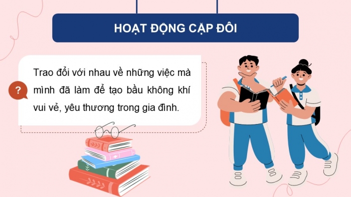 Giáo án điện tử Hoạt động trải nghiệm 9 cánh diều Chủ đề 6 - Hoạt động giáo dục 1: Xây dựng gia đình hạnh phúc