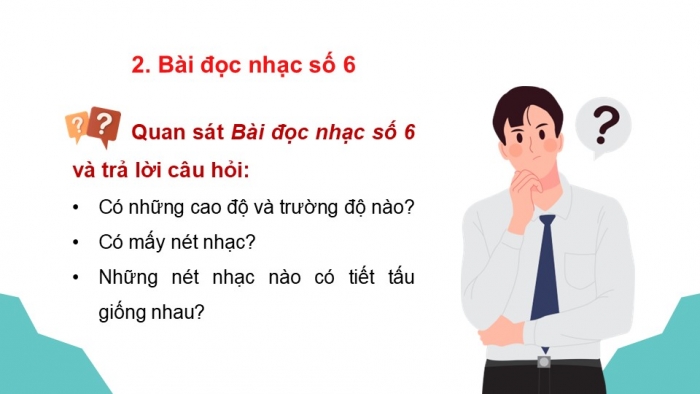 Giáo án điện tử Âm nhạc 9 cánh diều Bài 12 Tiết 1: Bài đọc nhạc số 6, Bài hoà tấu số 6