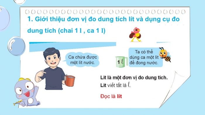 Giáo án PPT Toán 2 chân trời bài Lít