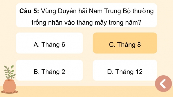 Giáo án điện tử Công nghệ 9 Trồng cây ăn quả Cánh diều Bài Ôn tập