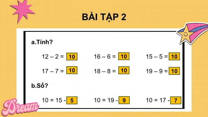 Giáo án PPT Toán 2 cánh diều bài Luyện tập phép trừ (không nhớ) trong phạm vi 20