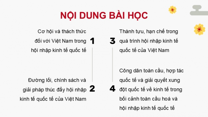 Giáo án điện tử chuyên đề Kinh tế pháp luật 12 kết nối CĐ 3: Việt Nam trong tiến trình hội nhập kinh tế quốc tế