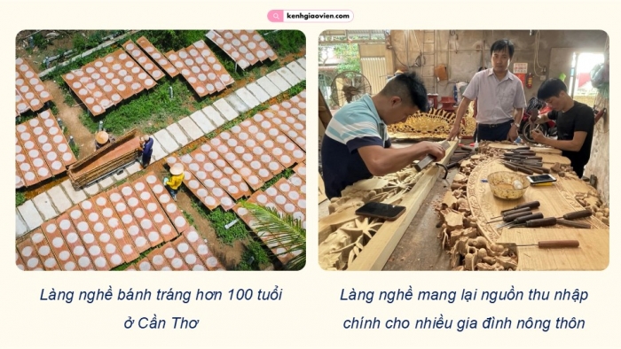 Giáo án điện tử chuyên đề Địa lí 12 kết nối CĐ 3 Phần 2 + 3: Phát triển làng nghề và các tác động, Thực hành Tìm hiểu làng nghề ở địa phương