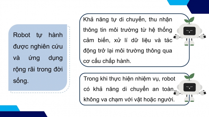 Giáo án điện tử chuyên đề Công nghệ 12 Điện - Điện tử Kết nối Bài 8: Hình thành ý tưởng, lập kế hoạch cho dự án thiết kế và chế tạo robot tự hành