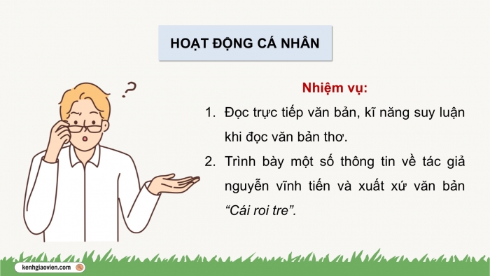 Giáo án điện tử Ngữ văn 9 chân trời Bài 9: Cái roi tre (Nguyễn Vĩnh Tiến)