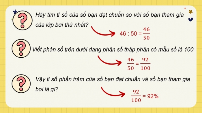 Giáo án điện tử Toán 5 kết nối Bài 40: Tìm tỉ số phần trăm của hai số