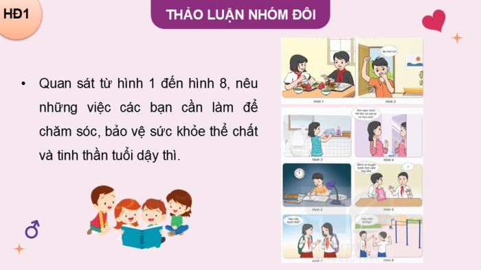 Giáo án điện tử Khoa học 5 kết nối Bài 25: Chăm sóc sức khỏe tuổi dậy thì